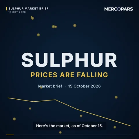 Sulphur market brief video, 15 October 2026: sulphur prices are falling